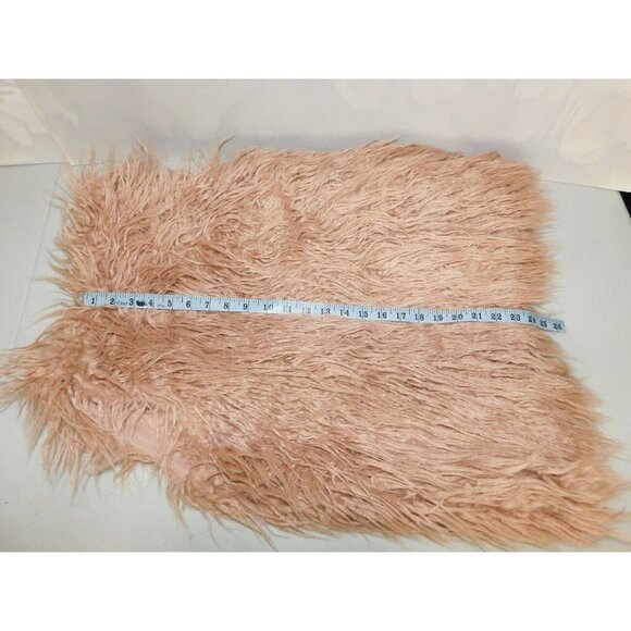 MOSSIMO faux fur vest, woman's size XS, pink, beige, mauve color - Picture 4 of 7